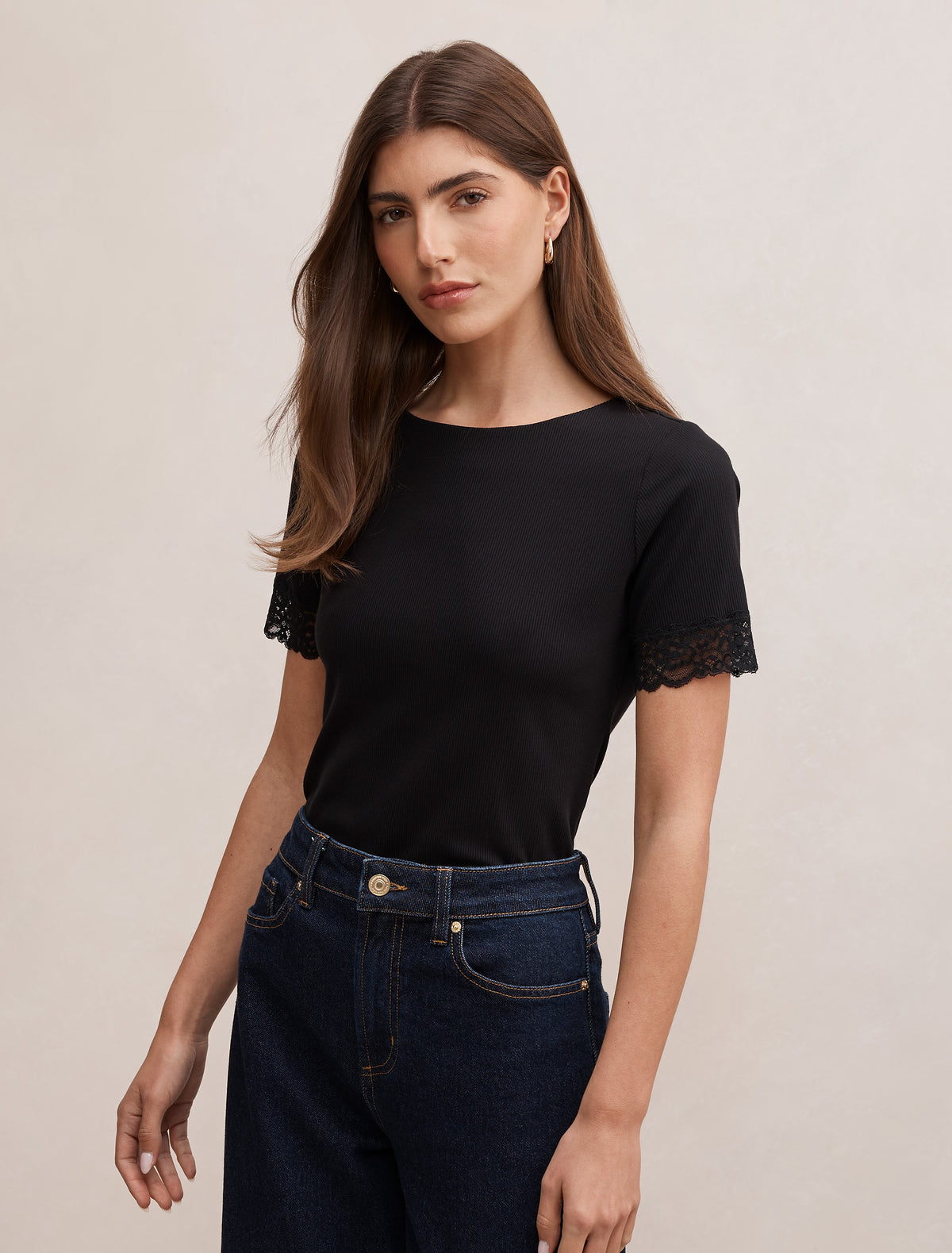 Nina Lace Trim Tee