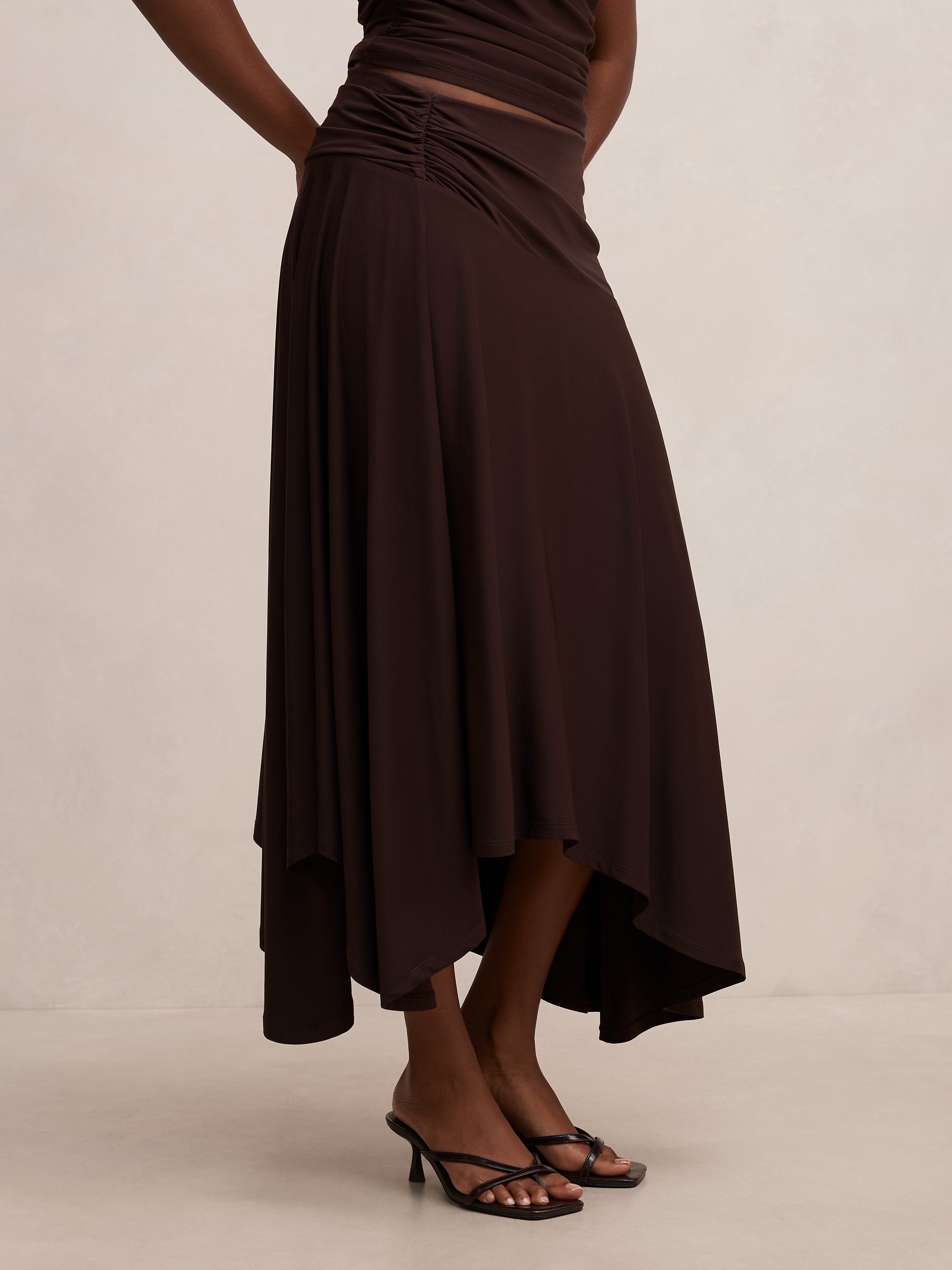 Ariel Petite Godet Hanky Hem Skirt