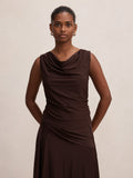 Ada Petite Drape Cowl Back Top