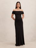 Ania Ruched Bardot Maxi Dress