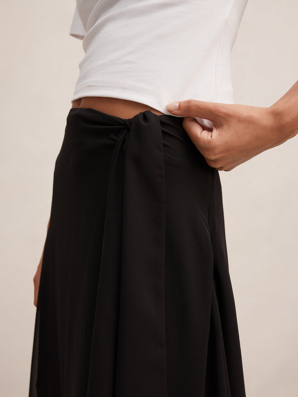 Rae Tie Midi Skirt