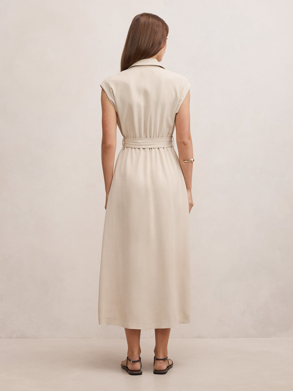 Elsa Sleeveless Trench Midi Dress
