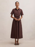 Brynn Petite Elastic Waist Midi Dress