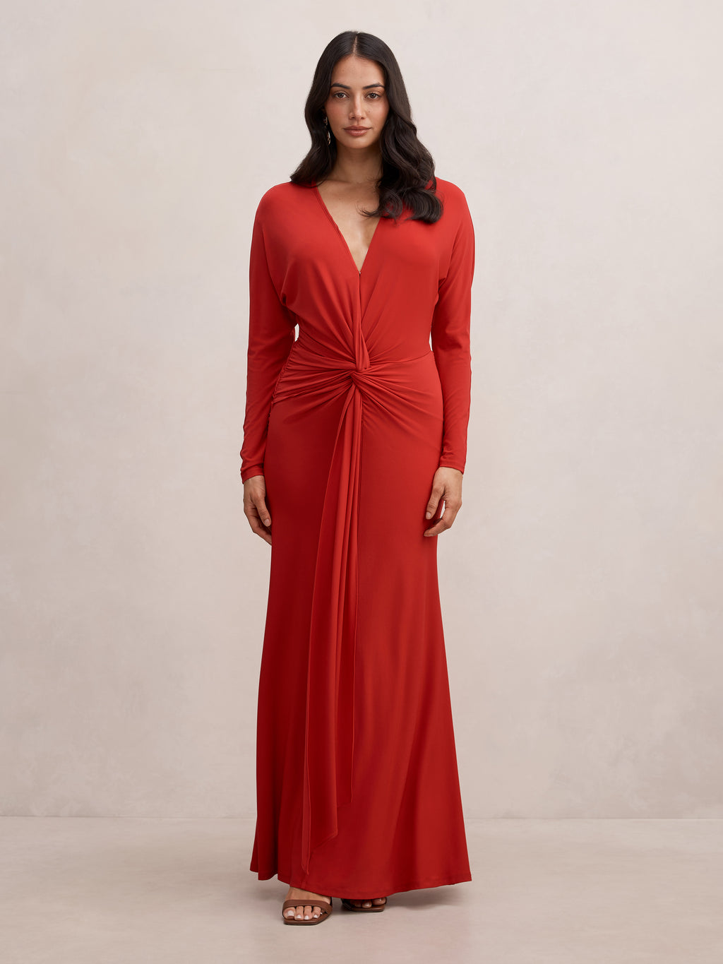 Solana Draped Front Tie Maxi