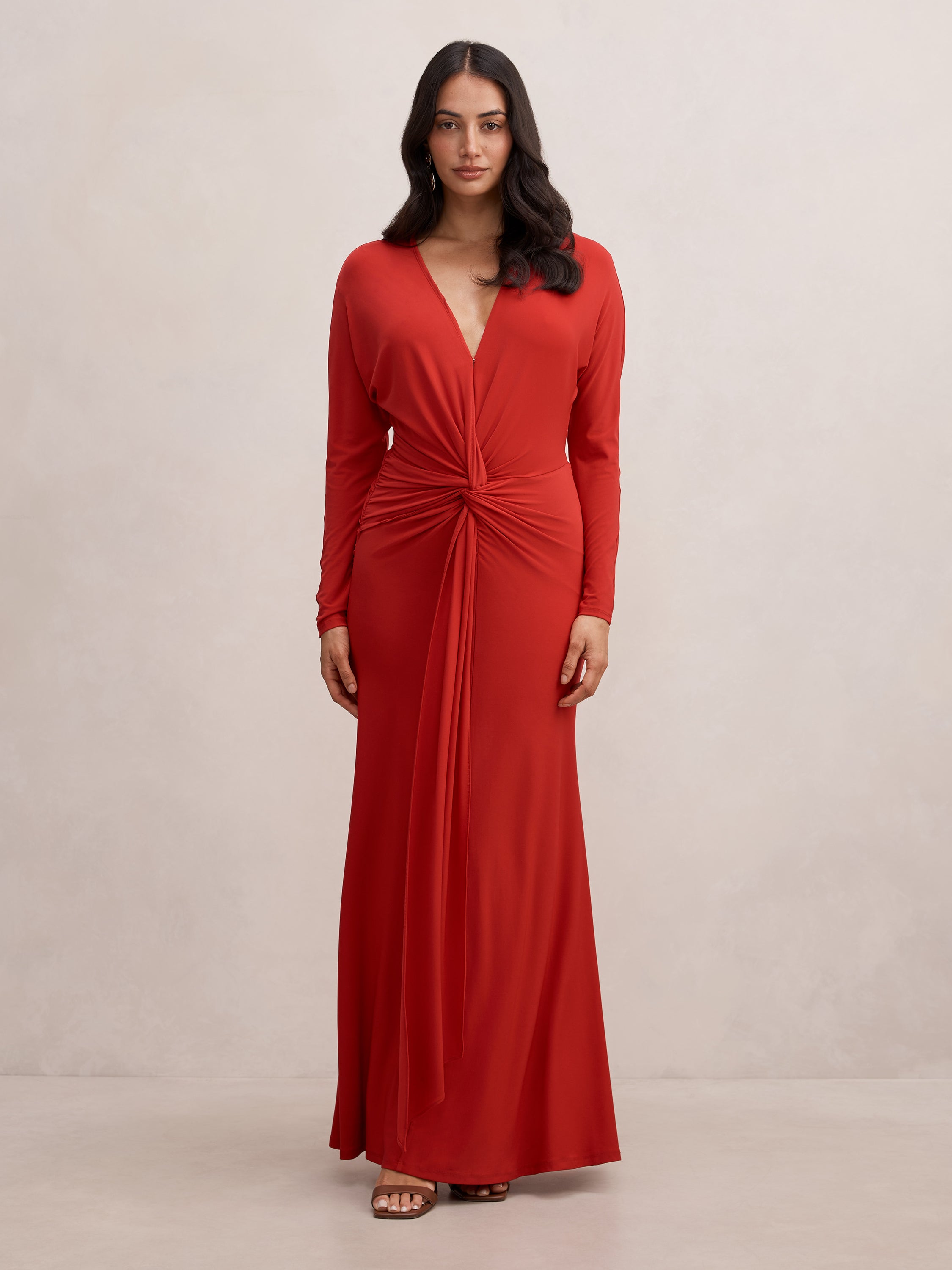 Solana Draped Front Tie Maxi