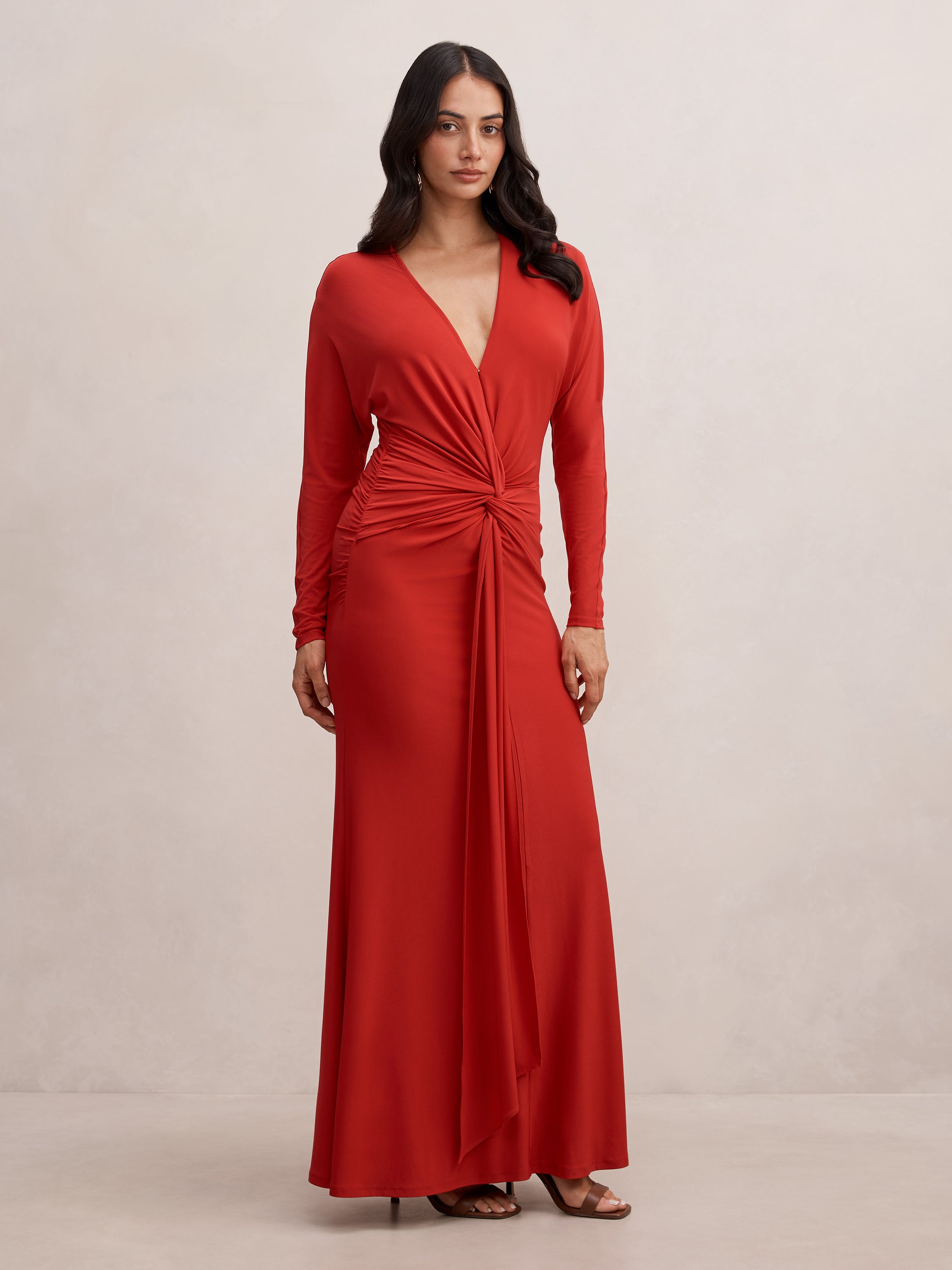 Solana Draped Front Tie Maxi