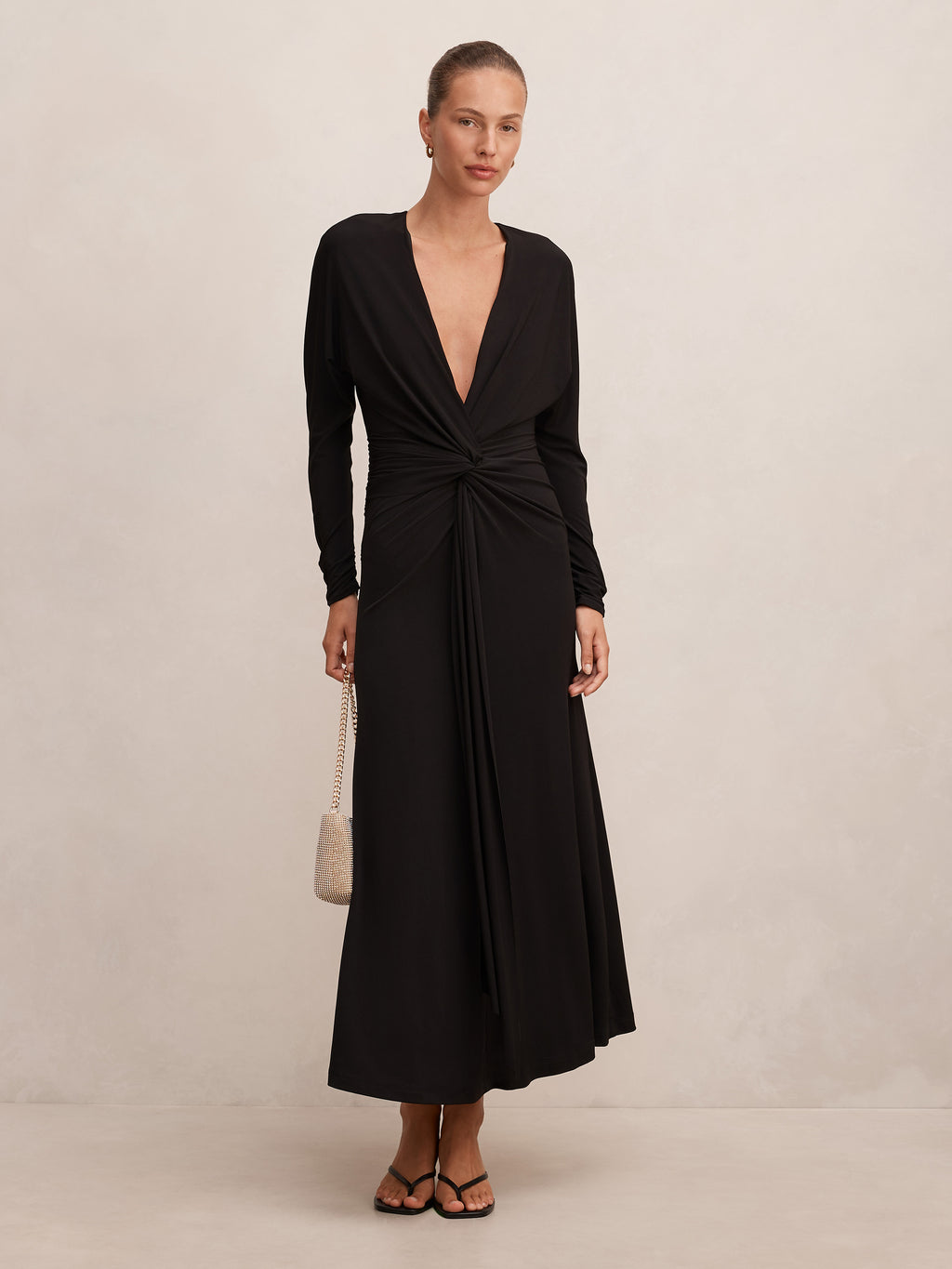Solana Draped Front Tie Maxi