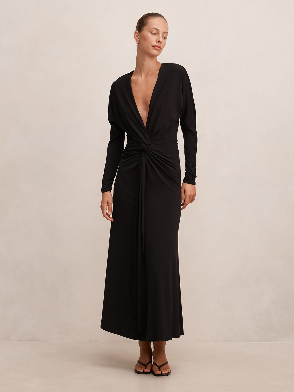 Solana Draped Front Tie Maxi