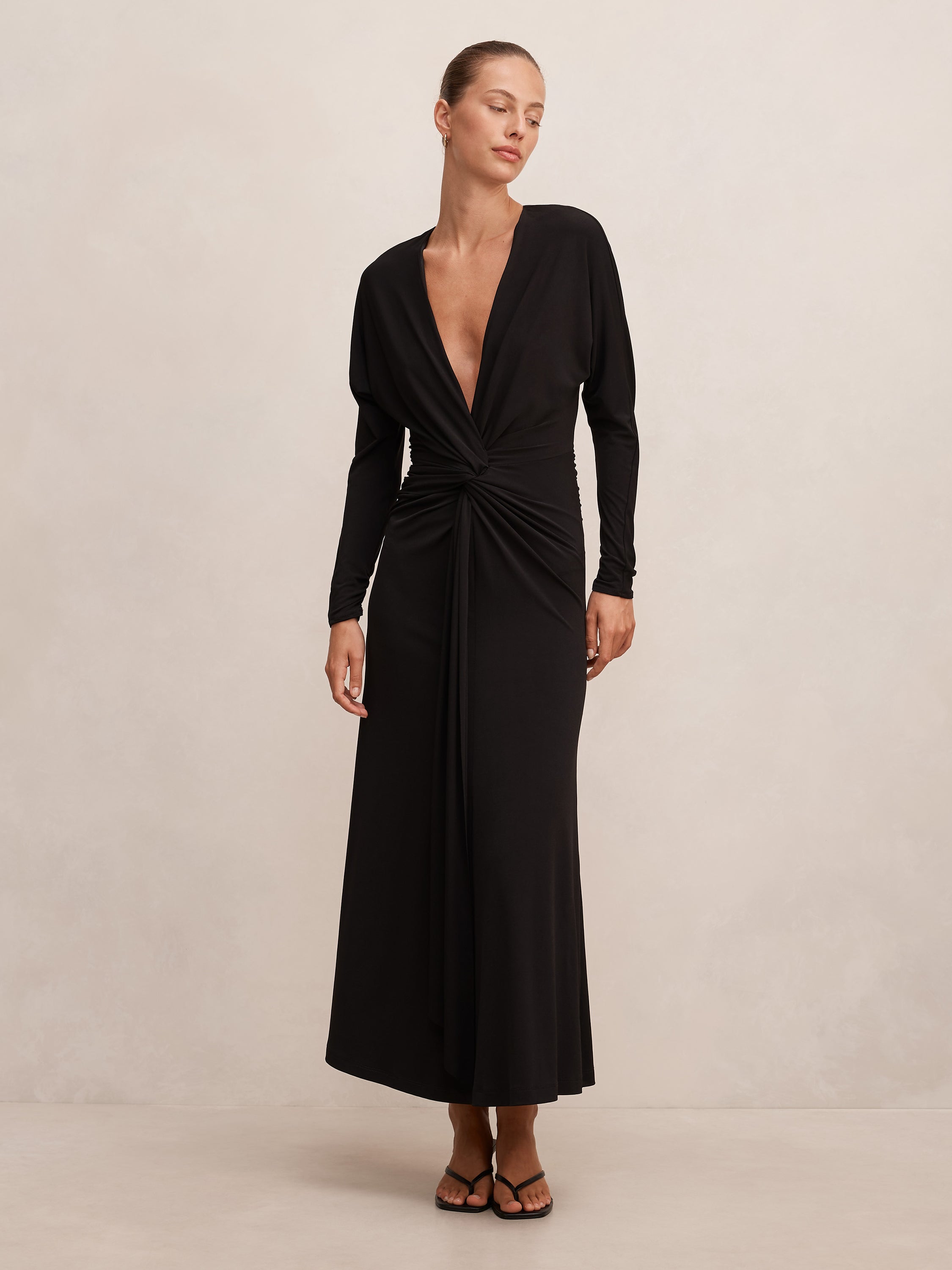 Solana Draped Front Tie Maxi