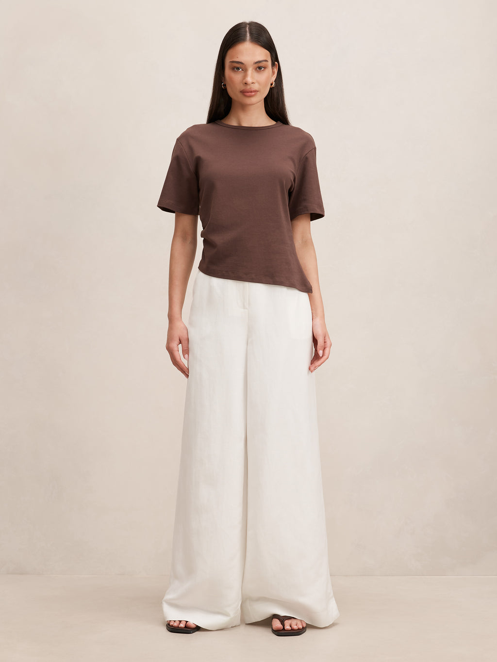 Matilda Linen Blend Wide Leg Pant