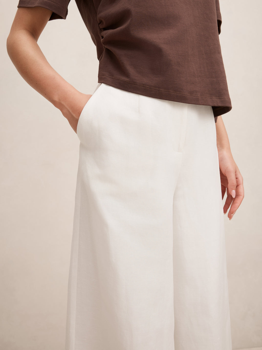 Matilda Linen Blend Wide Leg Pant