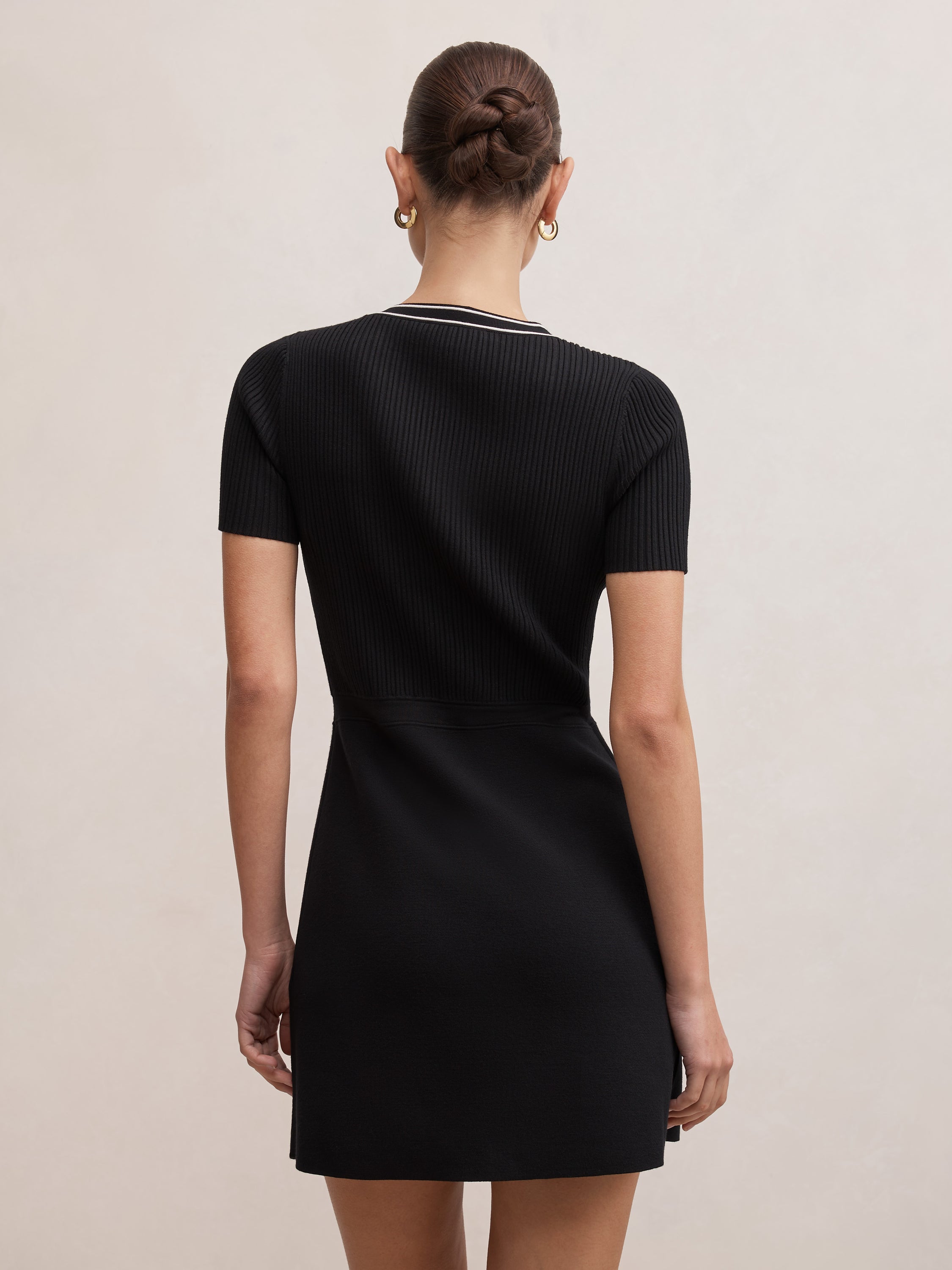 Isobella Tipped Knit Mini Dress