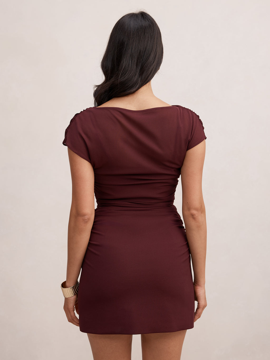Vivianna Mesh Overlay Mini Dress