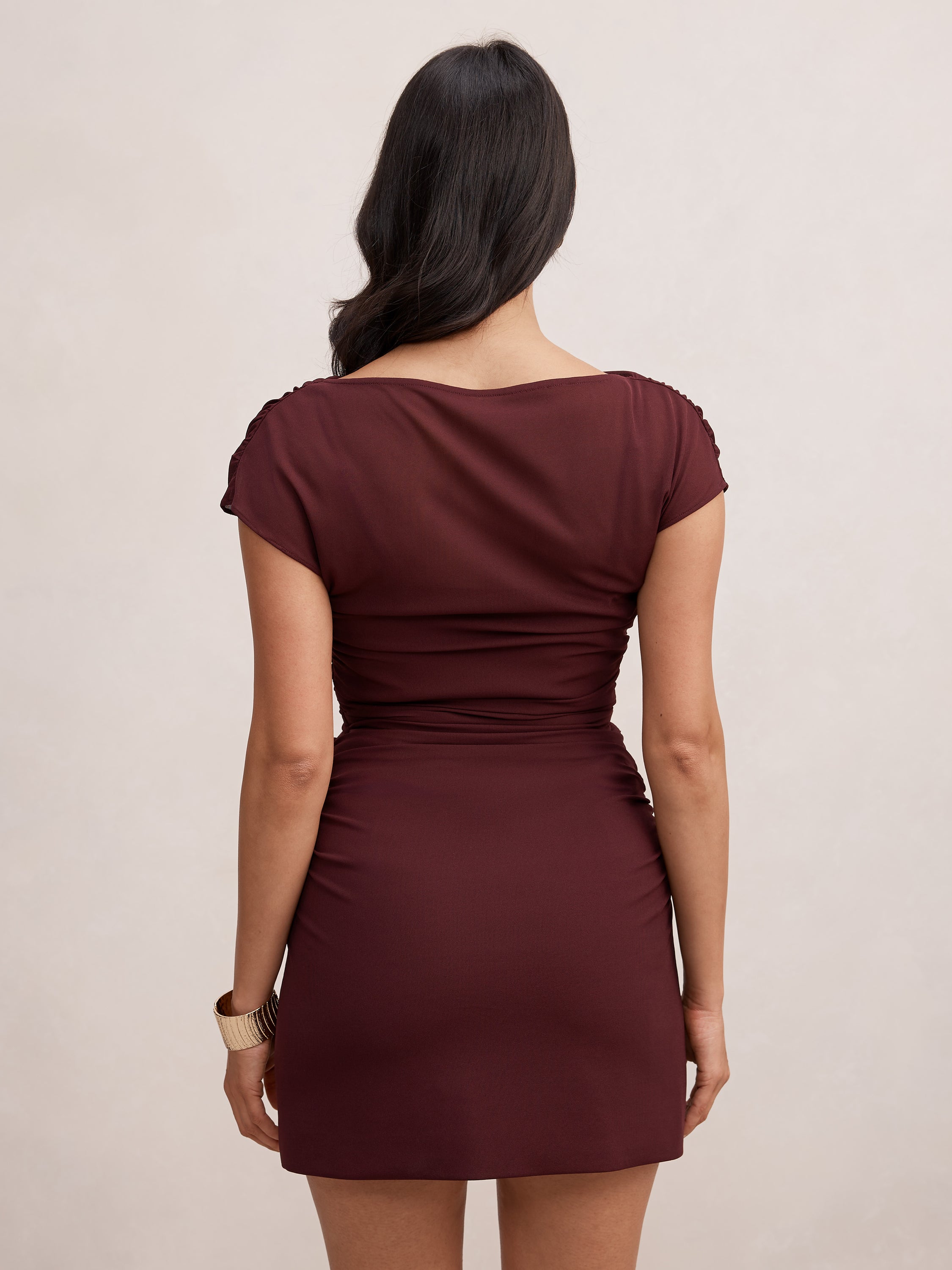 Vivianna Mesh Overlay Mini Dress