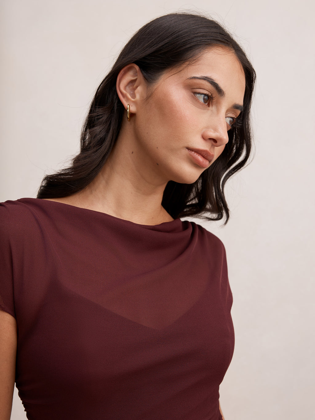 Vivianna Mesh Overlay Mini Dress