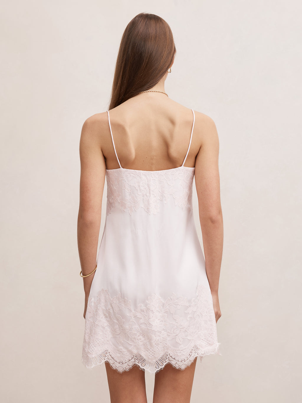 Haven Lace Trim Mini Dress