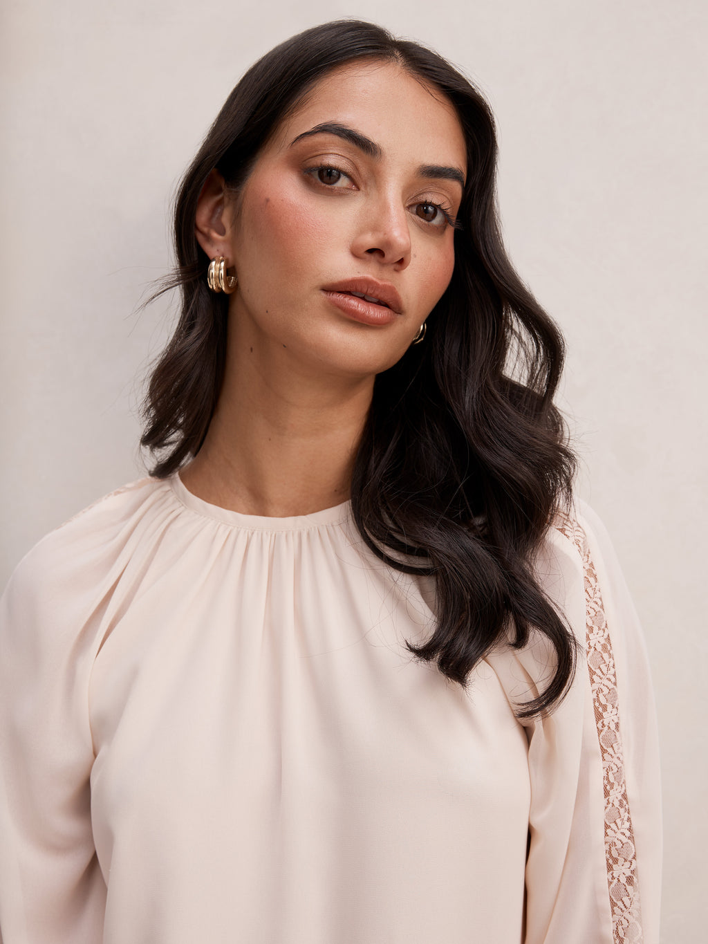 Kimberley Lace Trim Blouse