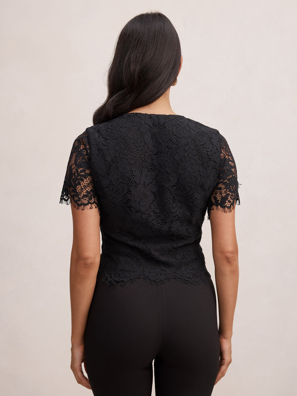 Vienna Lace V Neck Top