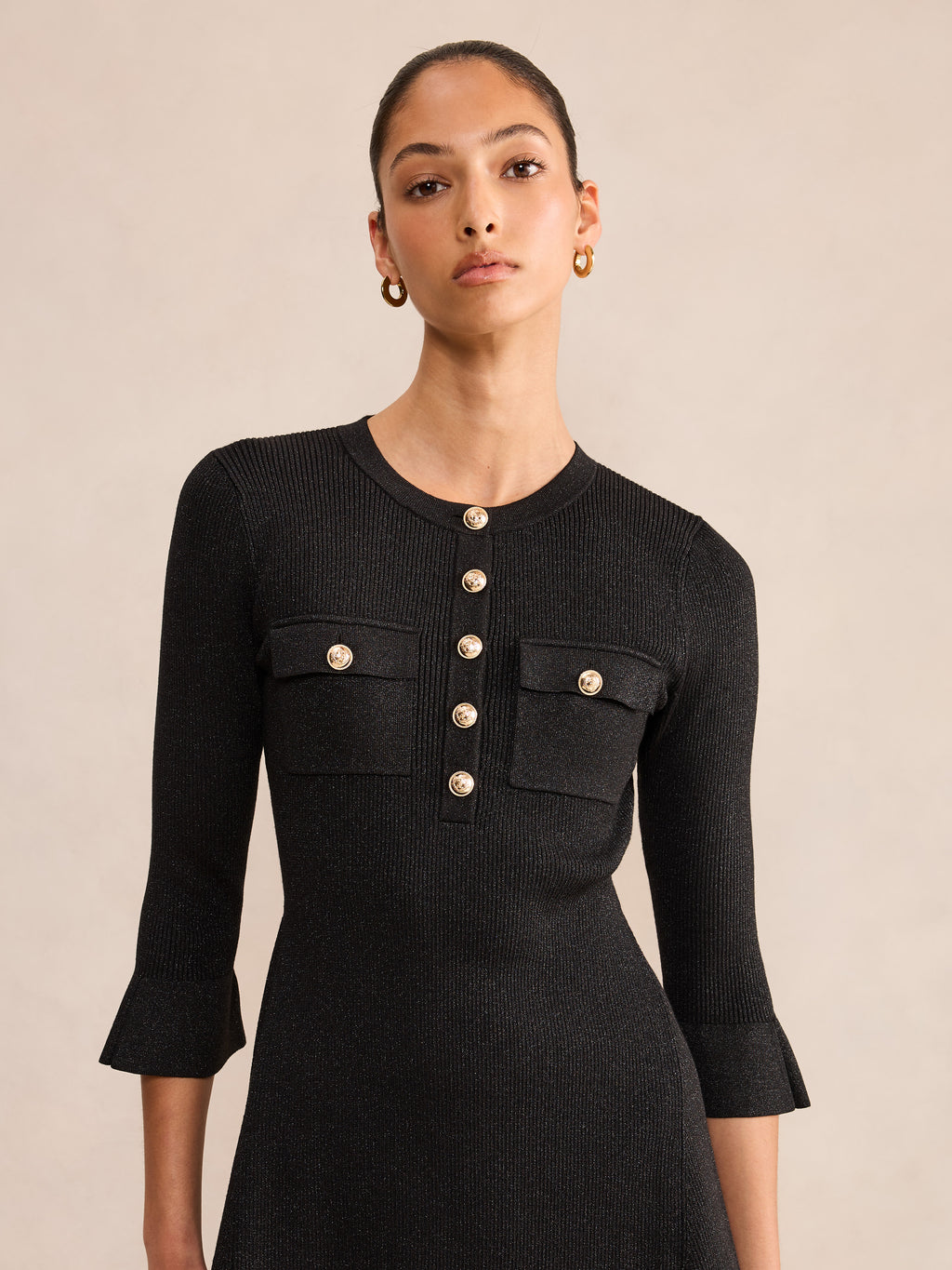 Emelia Lurex Knit Mini Dress
