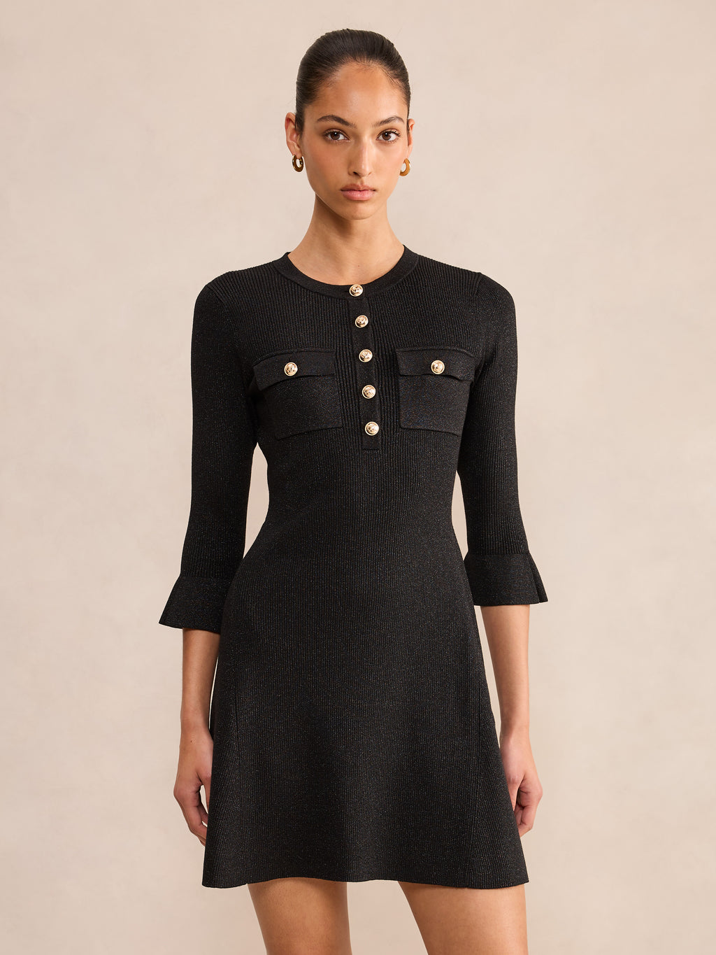 Emelia Lurex Knit Mini Dress