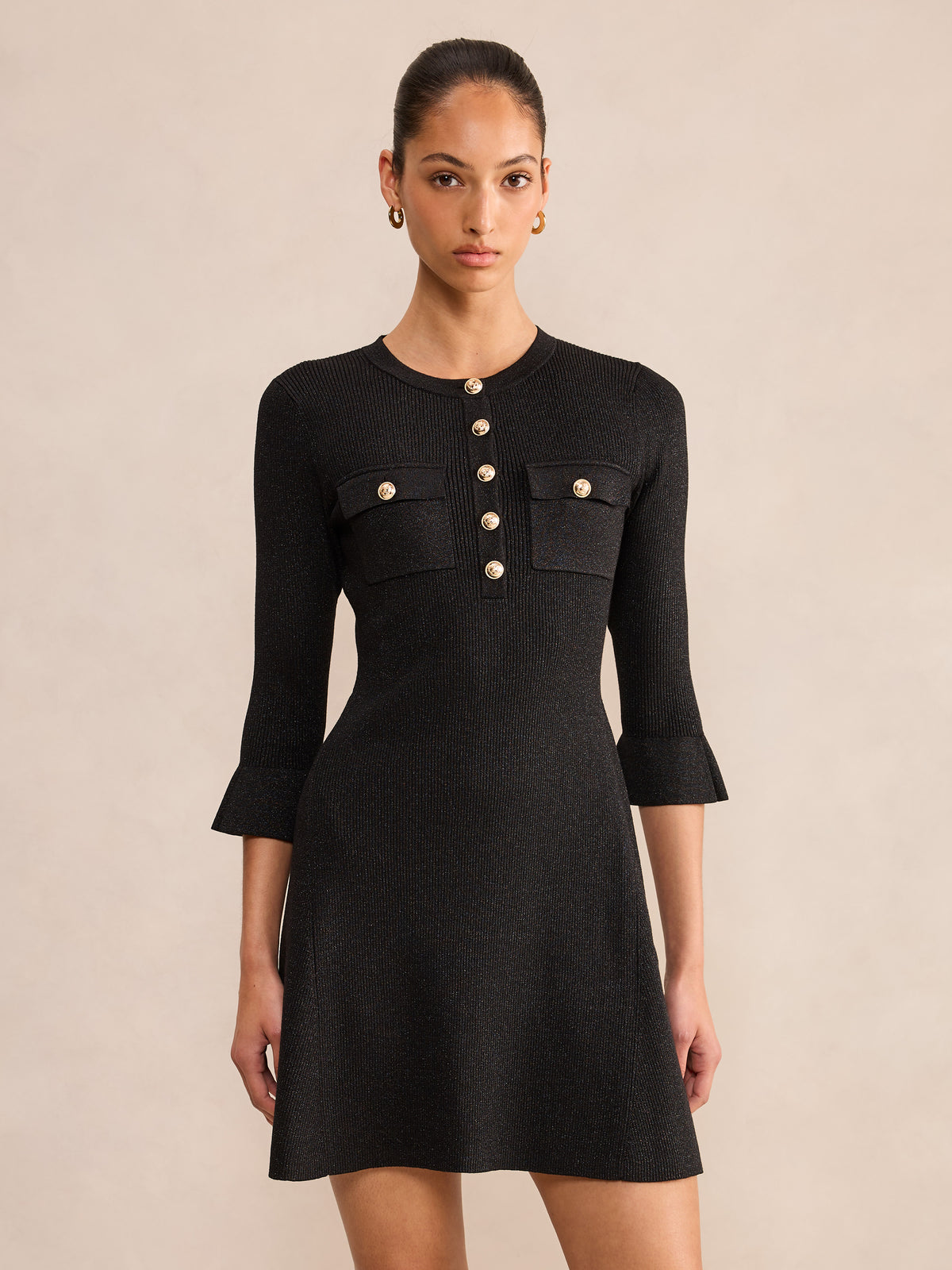 Emelia Lurex Knit Mini Dress