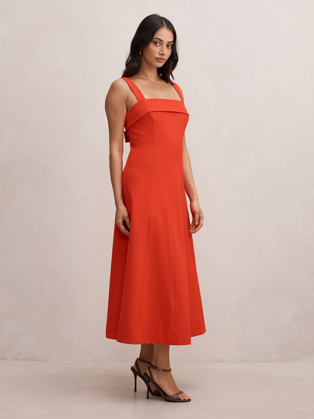 Harriet Low Back Bow Midi