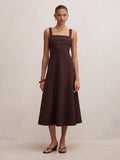 Harriet Low Back Bow Midi