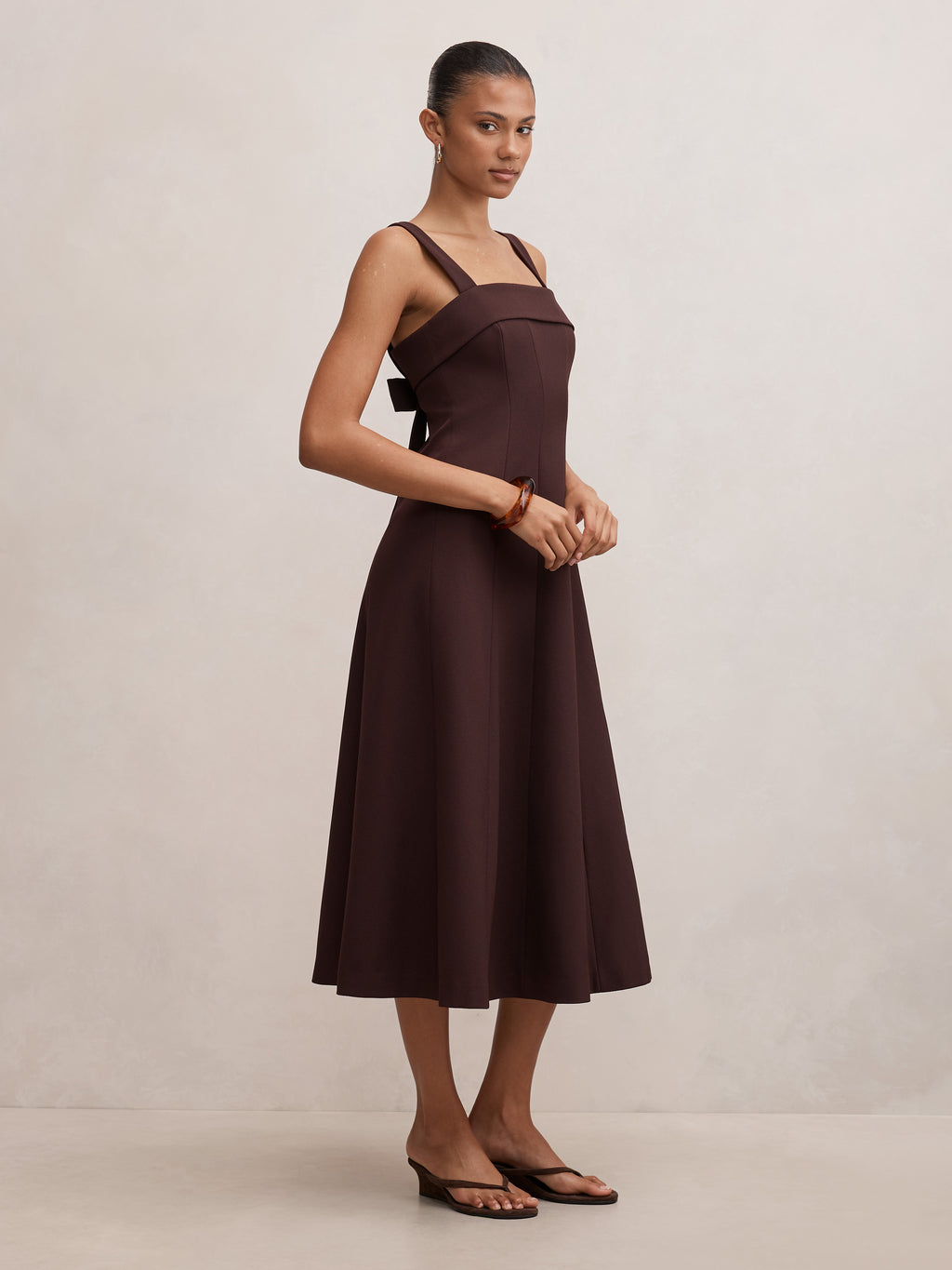 Harriet Low Back Bow Midi