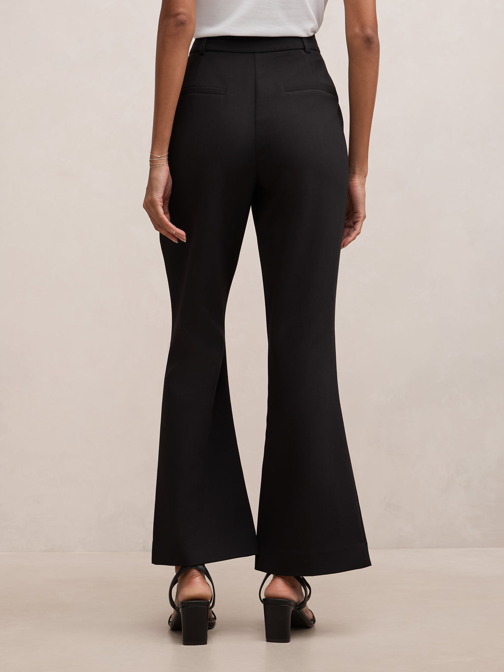 Melanie Petite Pintuck Flare Pant