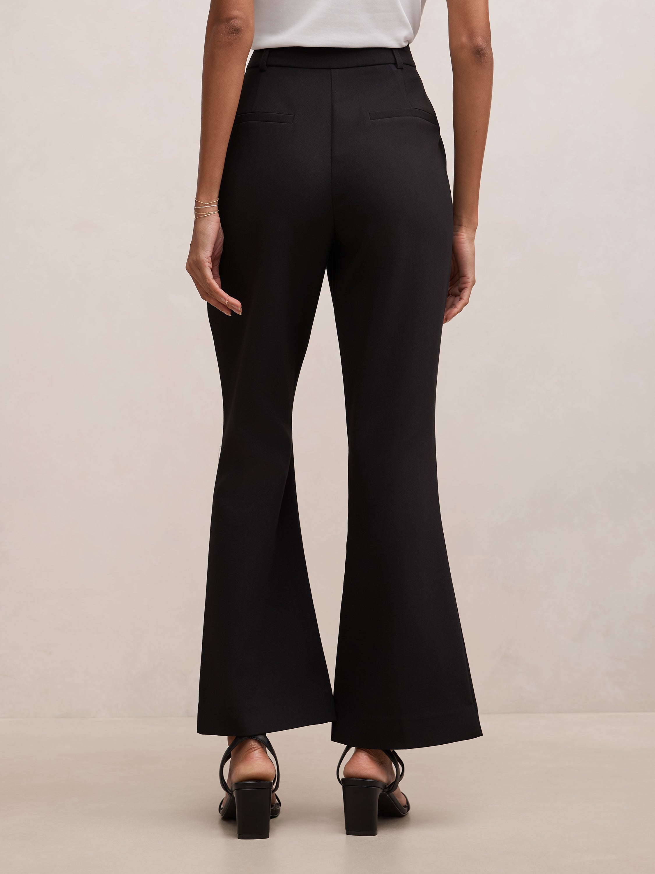 Melanie Petite Pintuck Flare Pant