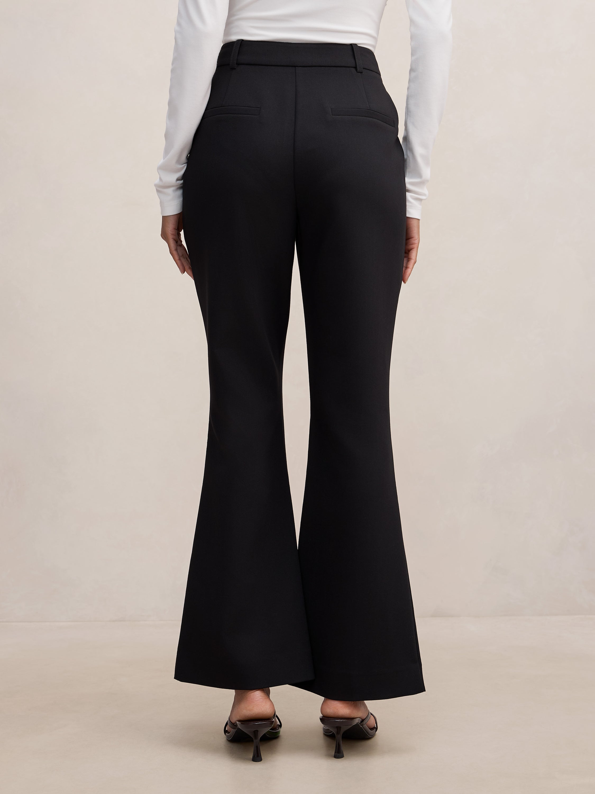 Melanie Petite Pintuck Flare Pant