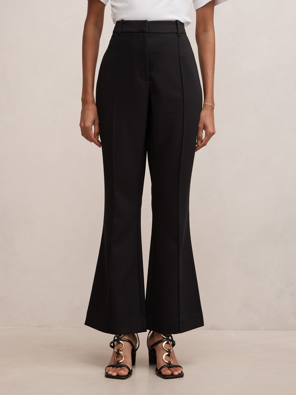 Melanie Petite Pintuck Flare Pant