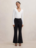 Melanie Petite Pintuck Flare Pant
