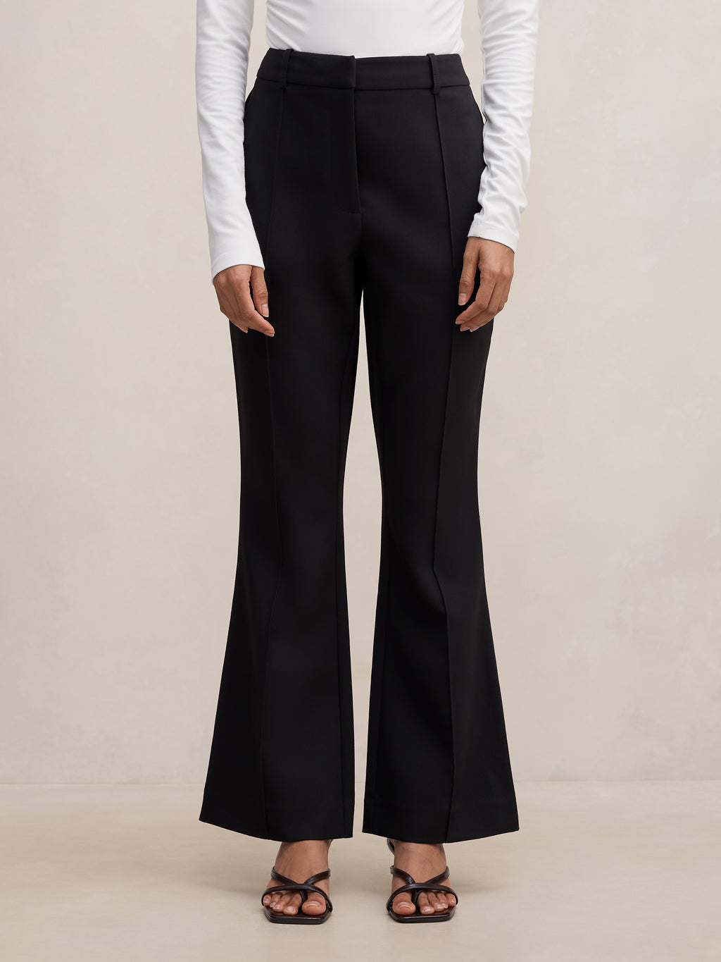 Melanie Petite Pintuck Flare Pant