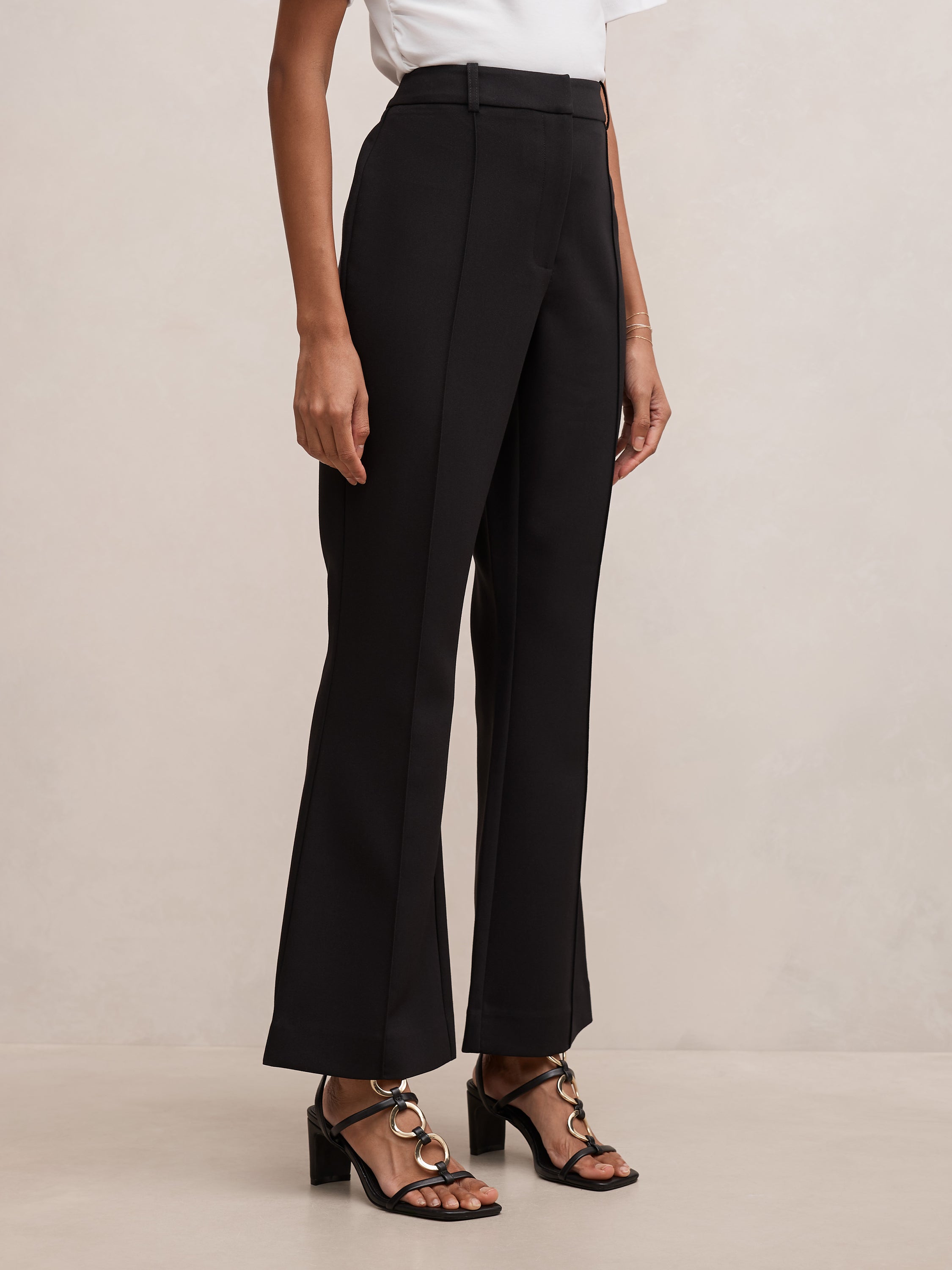 Melanie Petite Pintuck Flare Pant