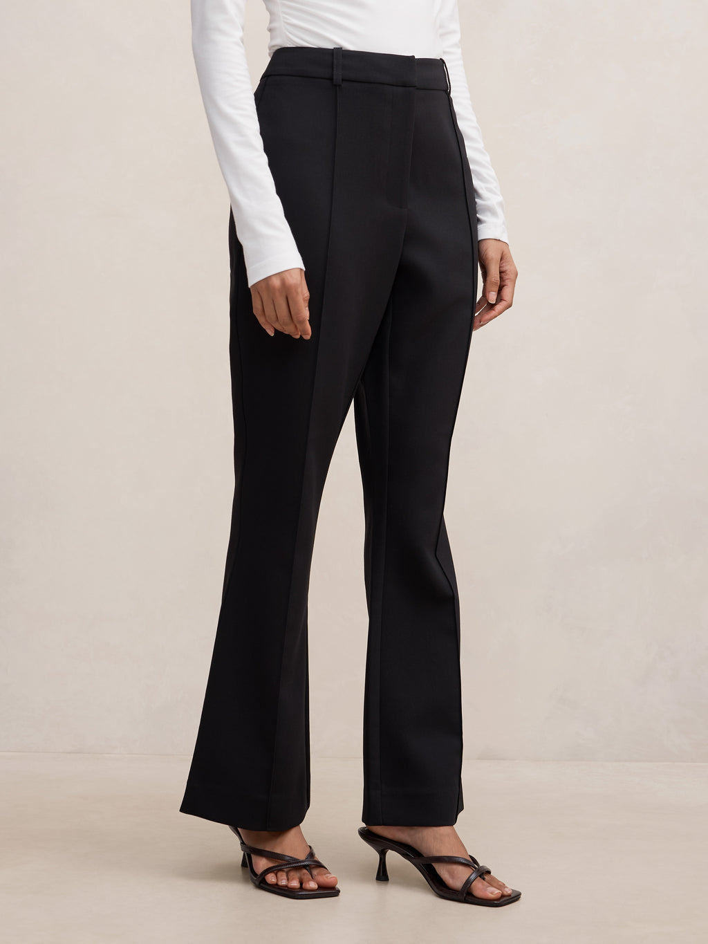 Melanie Petite Pintuck Flare Pant