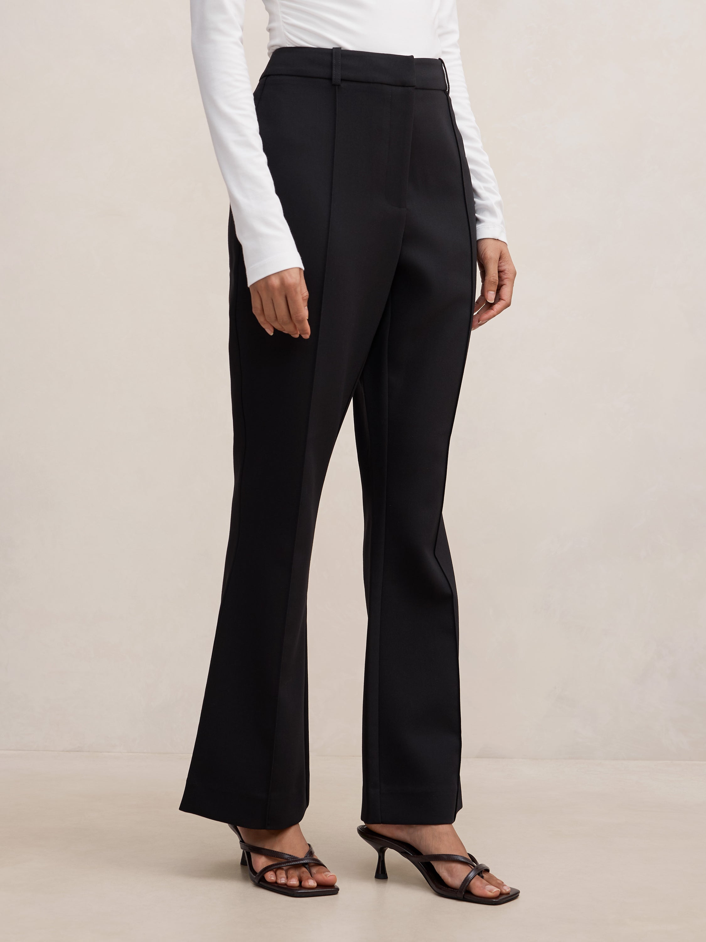 Melanie Petite Pintuck Flare Pant