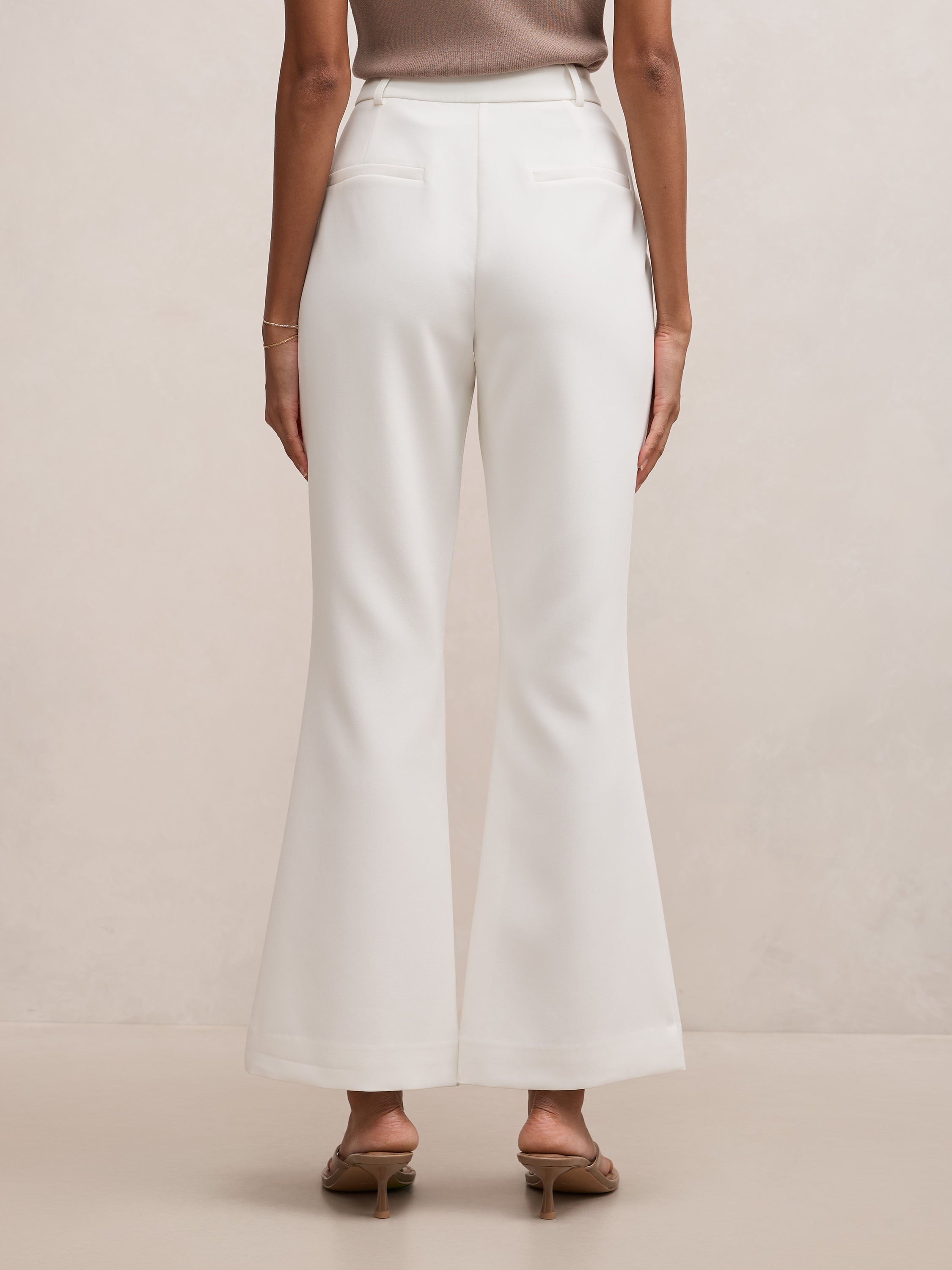 Melanie Petite Pintuck Flare Pant