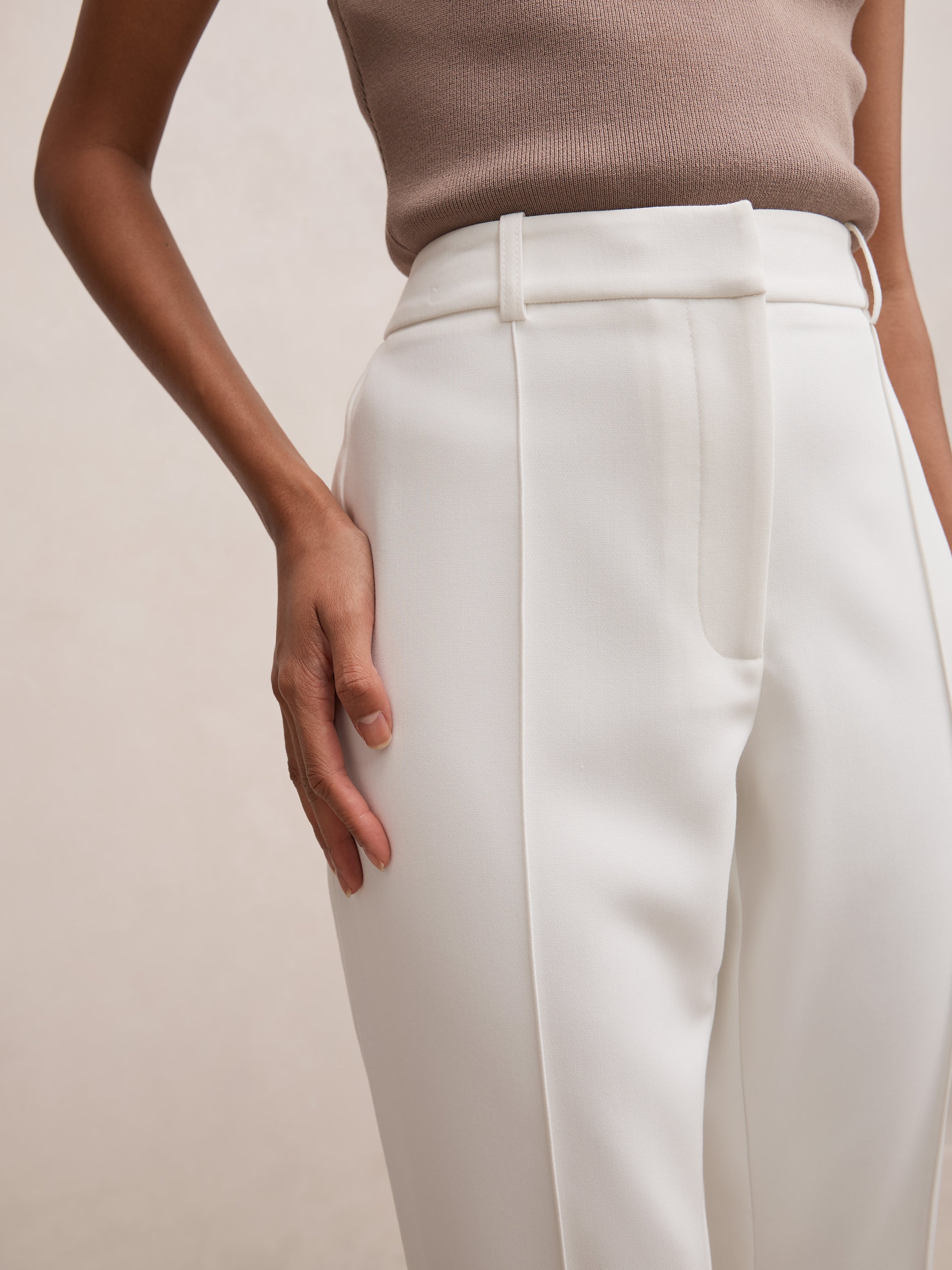 Melanie Petite Pintuck Flare Pant