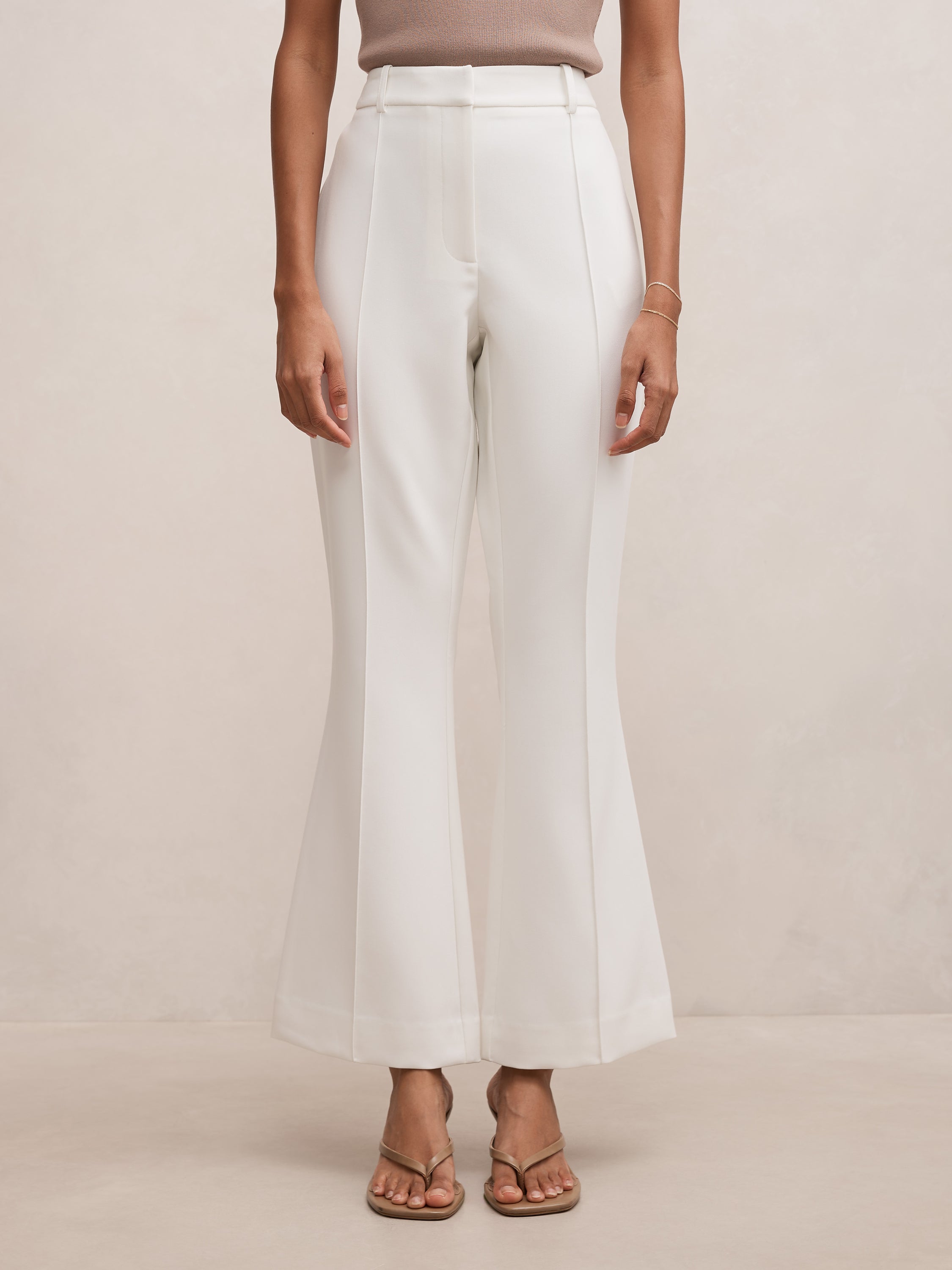Melanie Petite Pintuck Flare Pant