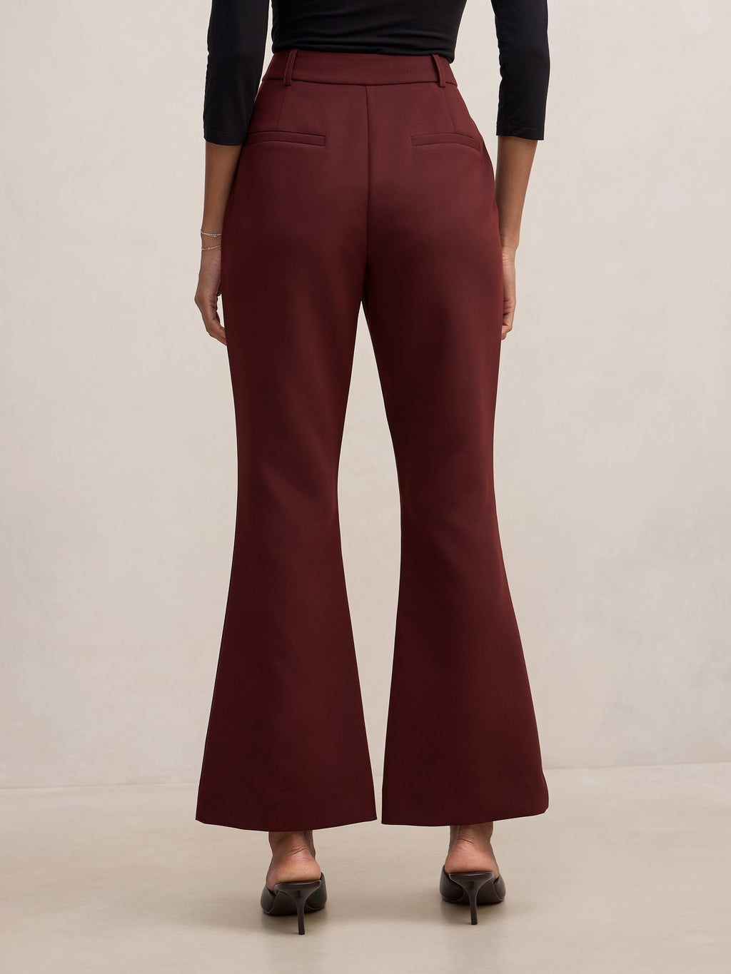 Melanie Petite Pintuck Flare Pant