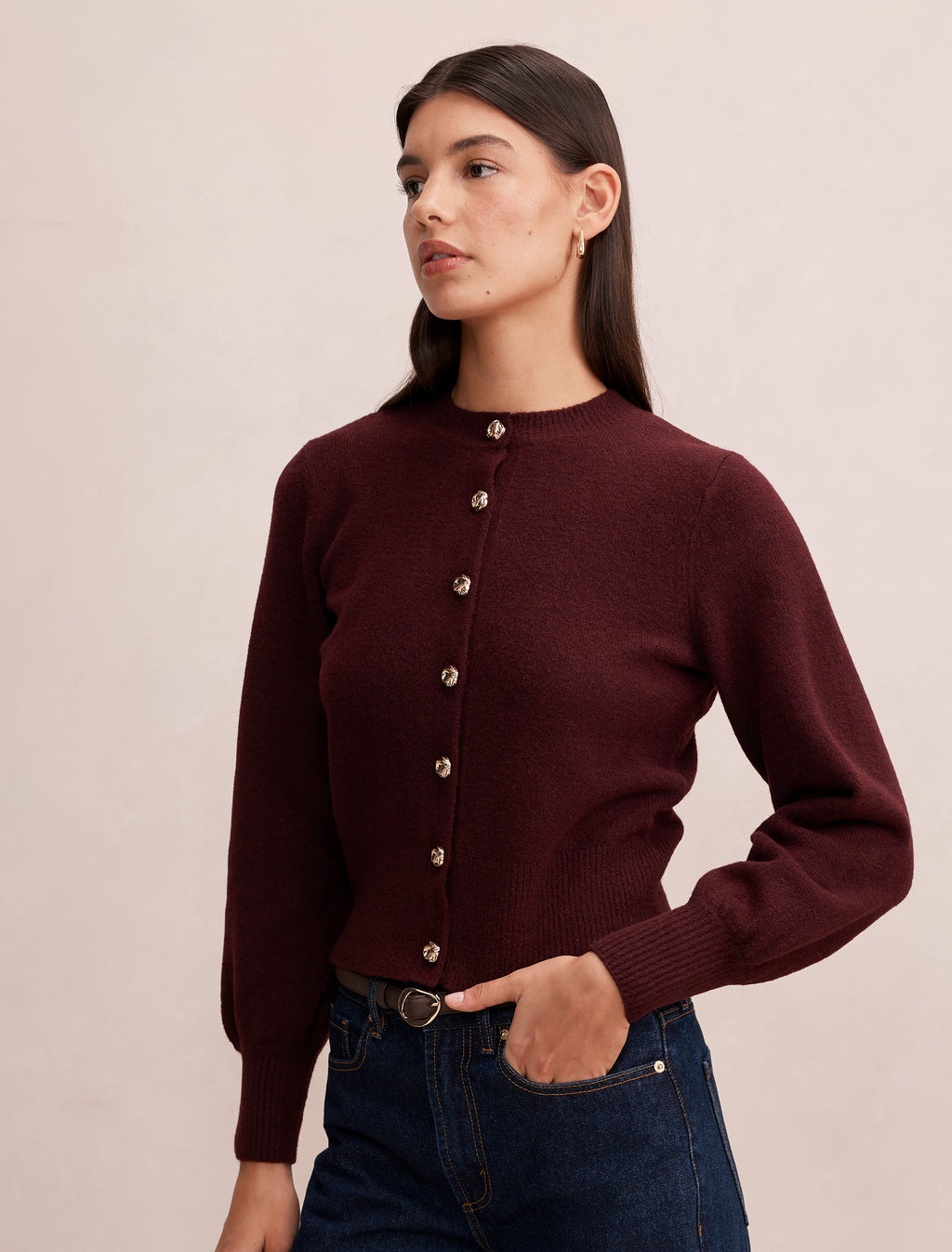 Magda Balloon Sleeve Cardigan