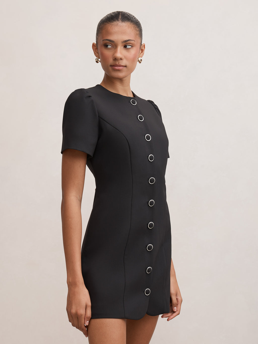 Elinda Button Up Mini Dress