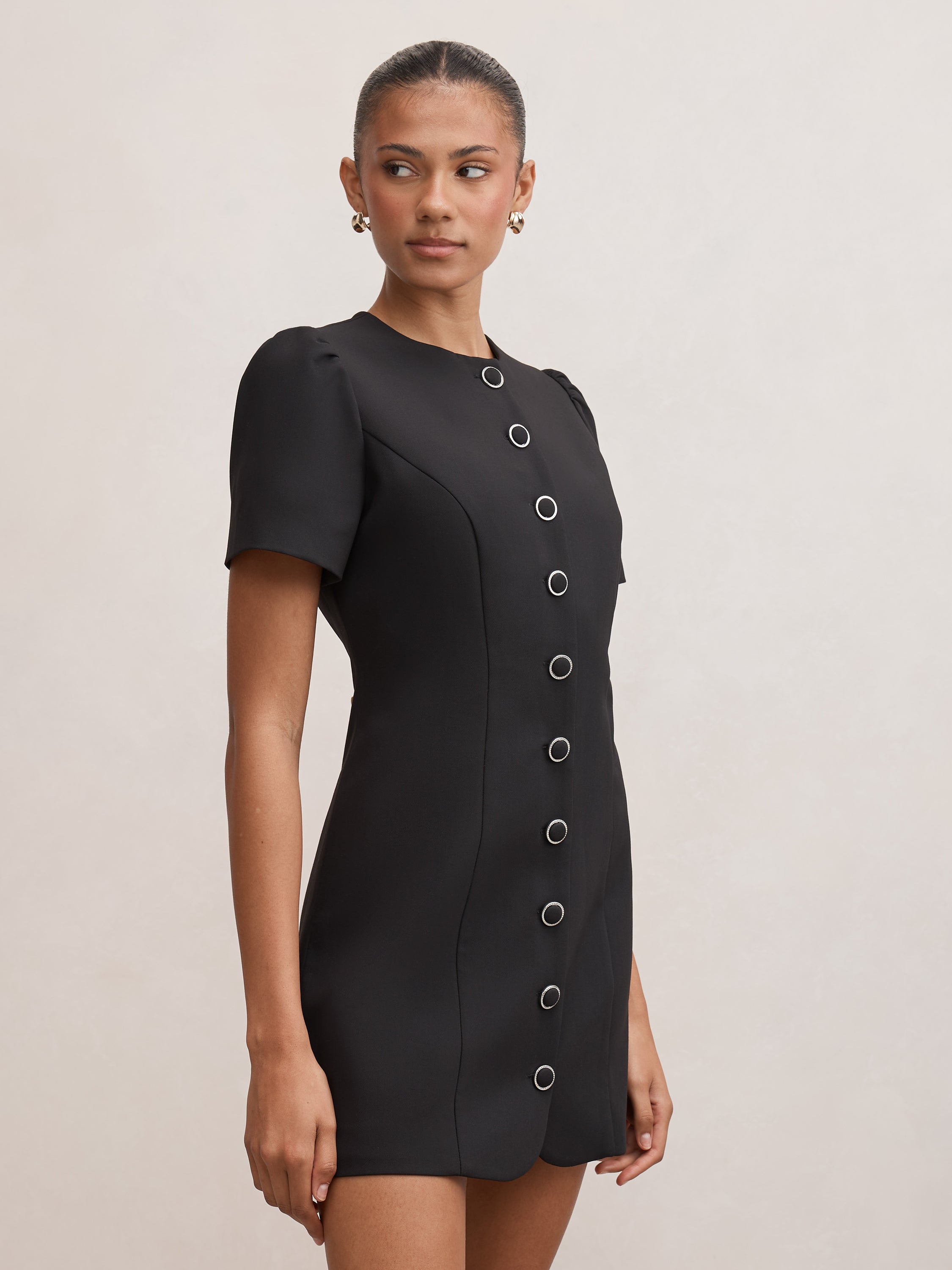 Elinda Button Up Mini Dress