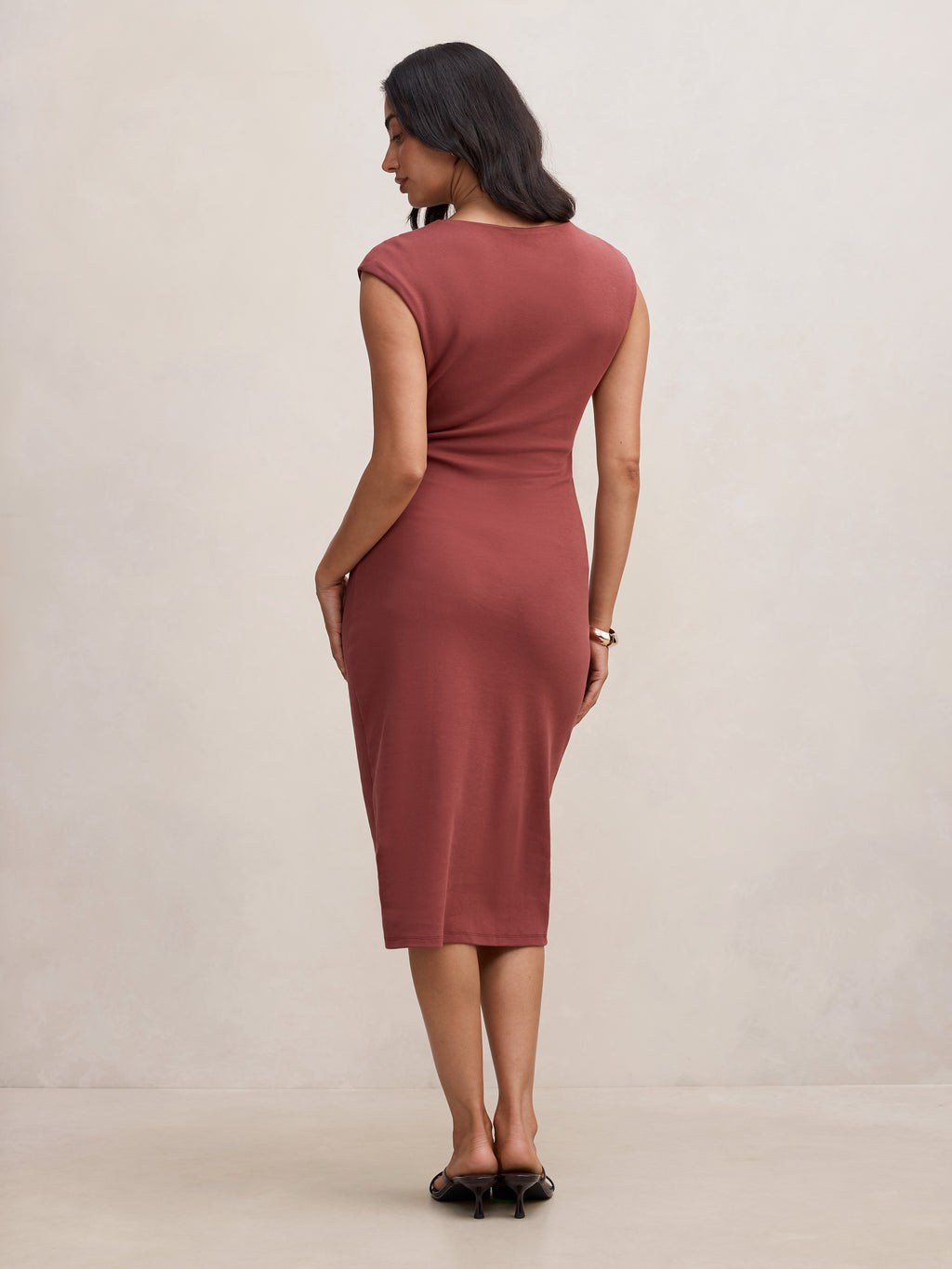 Remi Hardware Jersey Midi Dress