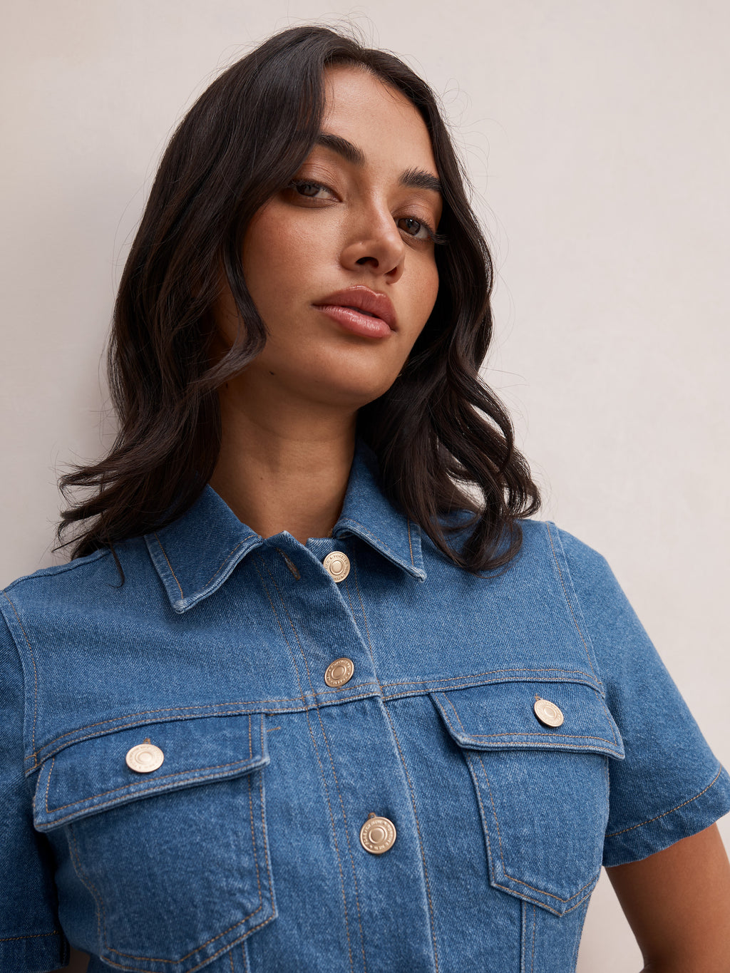 Sophia Mini Denim Shirt Dress