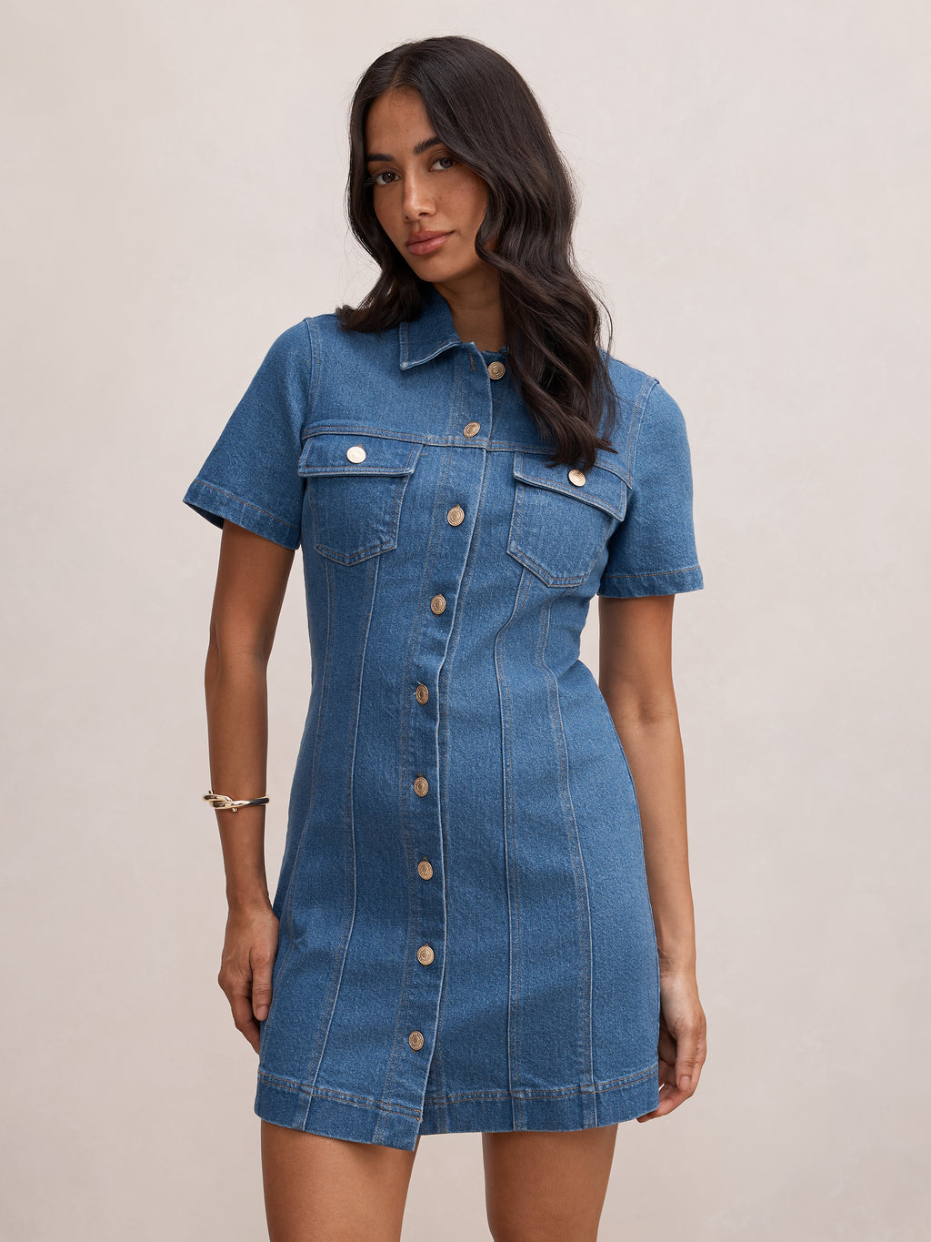 Sophia Mini Denim Shirt Dress