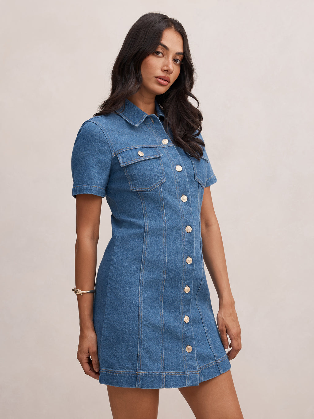 Sophia Mini Denim Shirt Dress