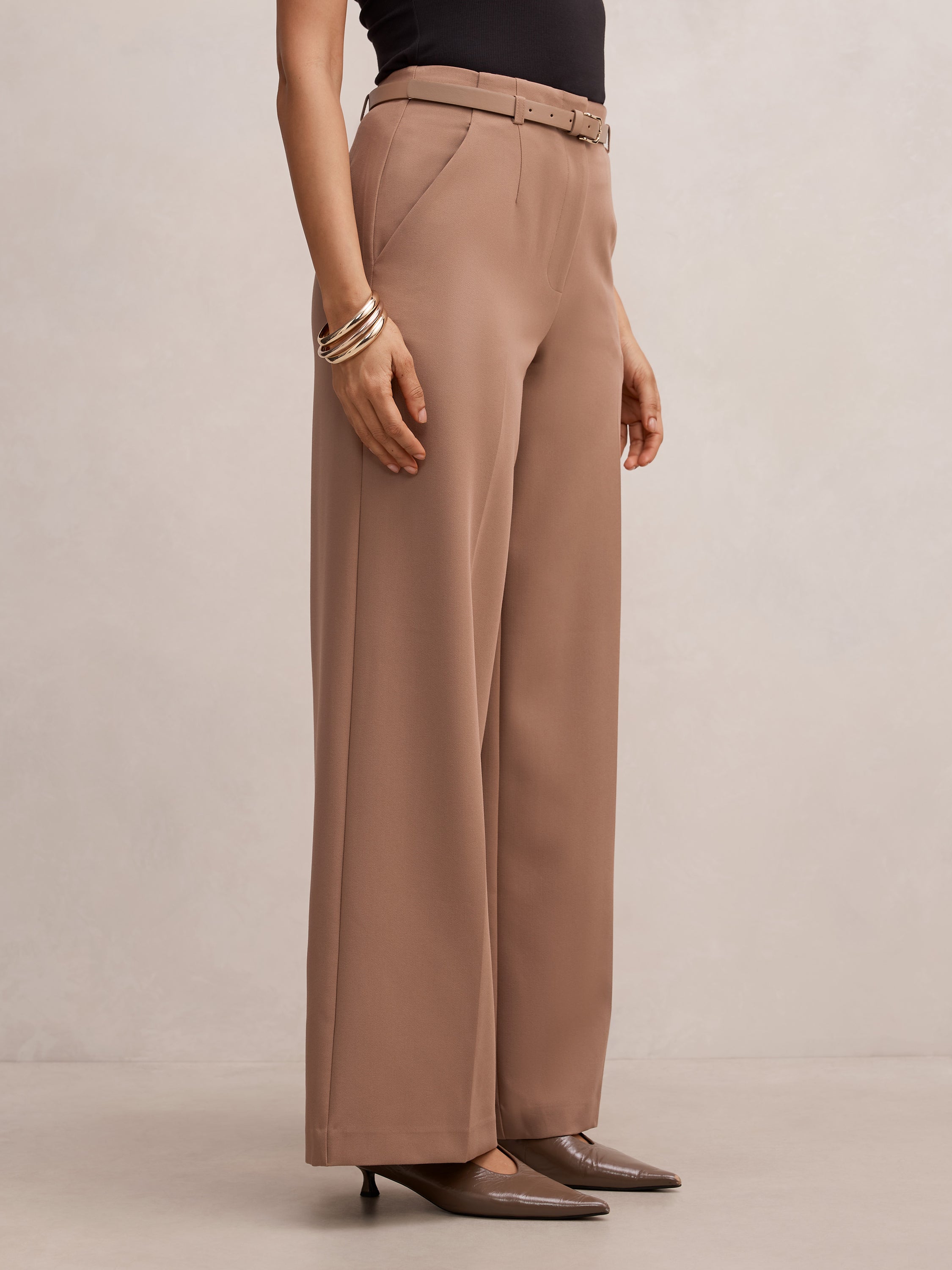 Bella Belted Wide Leg Pant