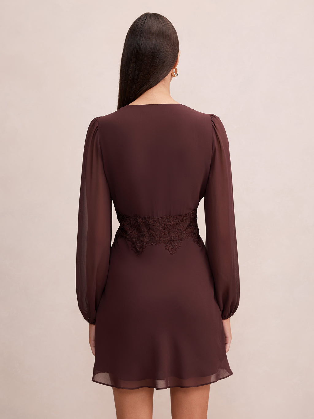Mackenzie Lace Trim Mini Dress
